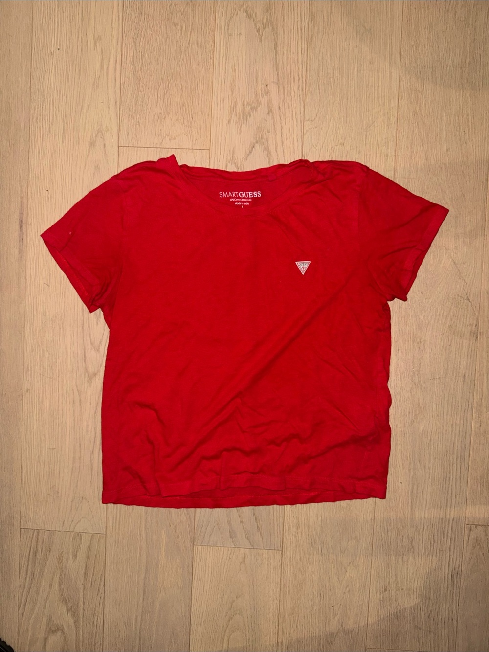 Guess Red Short Sleeve Logo Tee